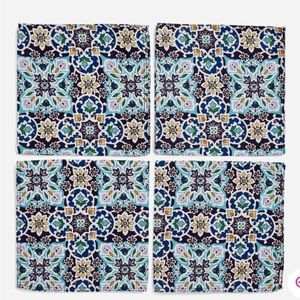 Vera Bradley Napkins in Lisbon Medallion Cool| Set of 4